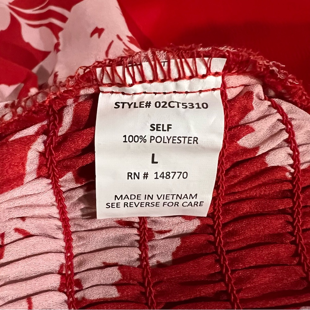 Sienna Sky Red Floral Long Sleeve Crop Blouse - Picture 3 of 5